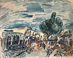 Street in Kairouan, Tunisia, William Henry Johnson (American, Florence, South Carolina 1901–1970 Central Islip, New York), Watercolor over graphite on paper (recto); watercolor over graphite on paper (verso)