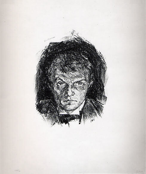 Self-Portrait, Max Beckmann (German, Leipzig 1884–1950 New York), Lithograph 