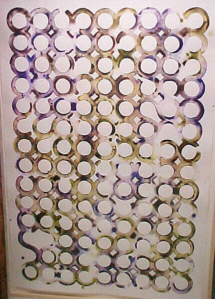 Grid (Screen Number 1), Martin Kline (American, born Norwalk, Ohio, 1961), Watercolor, gouache, and graphite on paper 