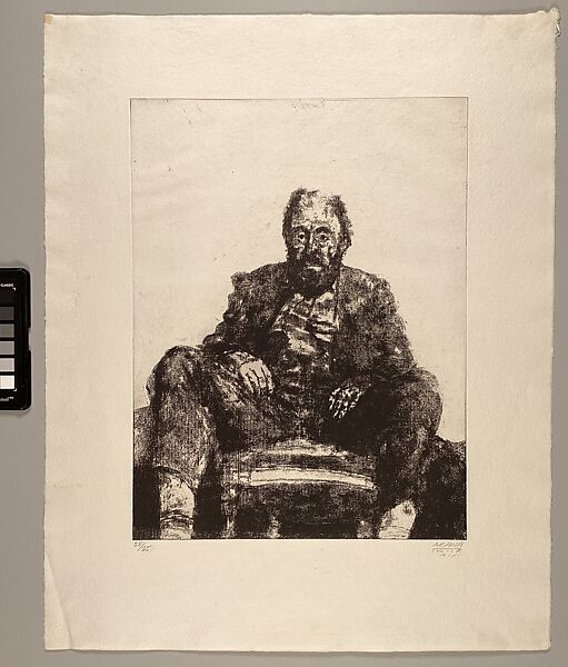 David Sylvester Seated, Avigdor Arikha (Israeli, born Raduti, Romania 1929–2010 Paris), Soft ground etching