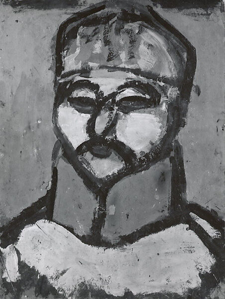 Portrait of a German Officer (recto); The Palace of King Ubu (verso), Georges Rouault (French, Paris 1871–1958 Paris), Gouache on paper 