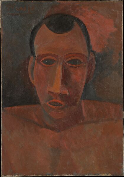 Bust of a Man, Pablo Picasso (Spanish, Malaga 1881–1973 Mougins, France), Oil on canvas 