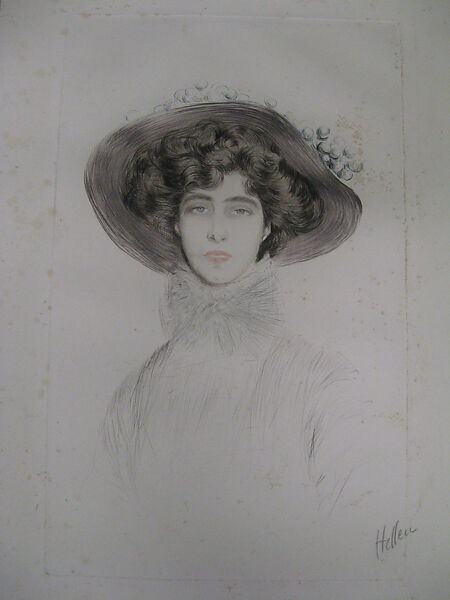Viola Flannery, Paul-César Helleu (French, Vannes 1859–1927 Paris), Colored etching 