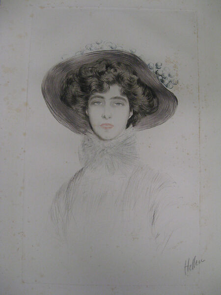 Viola Flannery, Paul-César Helleu (French, Vannes 1859–1927 Paris), Color drypoint 