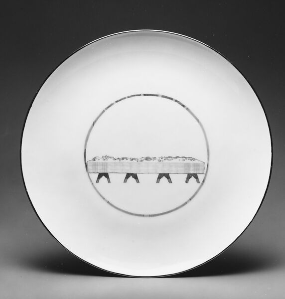 The Last Supperware, Howard Kottler (American, Cleveland, Ohio 1930–1989 Seattle, Washington), Porcelain, decals