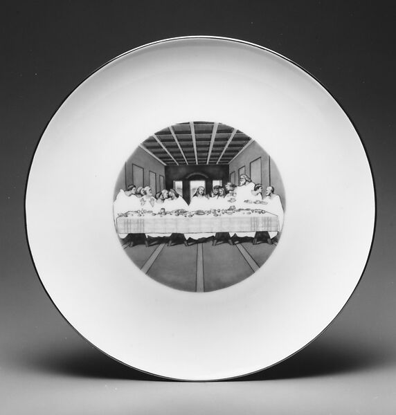The Last Supperware, Howard Kottler (American, Cleveland, Ohio 1930–1989 Seattle, Washington), Porcelain, decals