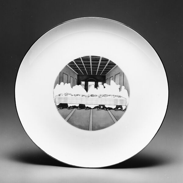The Last Supperware, Howard Kottler (American, Cleveland, Ohio 1930–1989 Seattle, Washington), Porcelain, decals