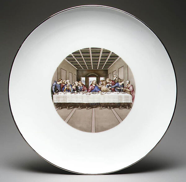 The Last Supperware, Howard Kottler (American, Cleveland, Ohio 1930–1989 Seattle, Washington), Porcelain, decals 
