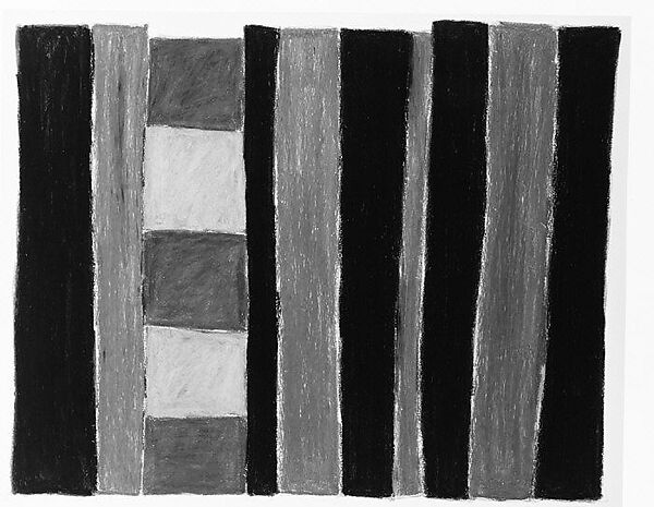 Untitled, Sean Scully (American, born Dublin, 1945), Oil pastel over graphite on paper 