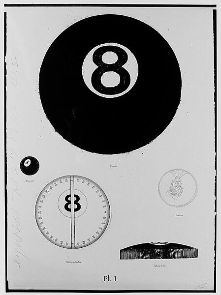 The Album Series: Eight Ball Feb. 14, 1996, Donald Sultan (American, born Asheville, North Carolina, 1951), Lithograph, woodcut, and etching on handmade paper 