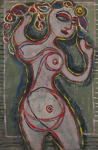 Ethel Baziotes (recto); Untitled (Clown and Female Nude) (verso)