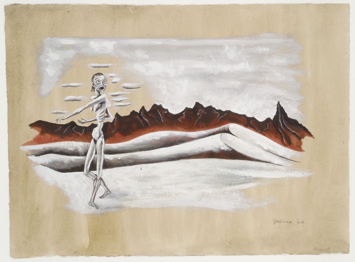 Desert, Dorothy Dehner (American, Cleveland, Ohio 1901–1994 New York), Gouache, watercolor, and ink on paper 