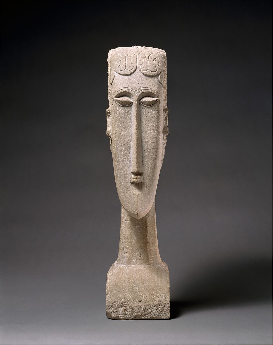 Woman's Head, Amedeo Modigliani (Italian, Livorno 1884–1920 Paris), Limestone 