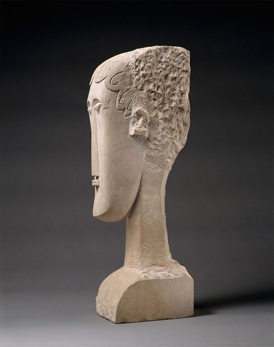 Woman's Head, Amedeo Modigliani (Italian, Livorno 1884–1920 Paris), Limestone