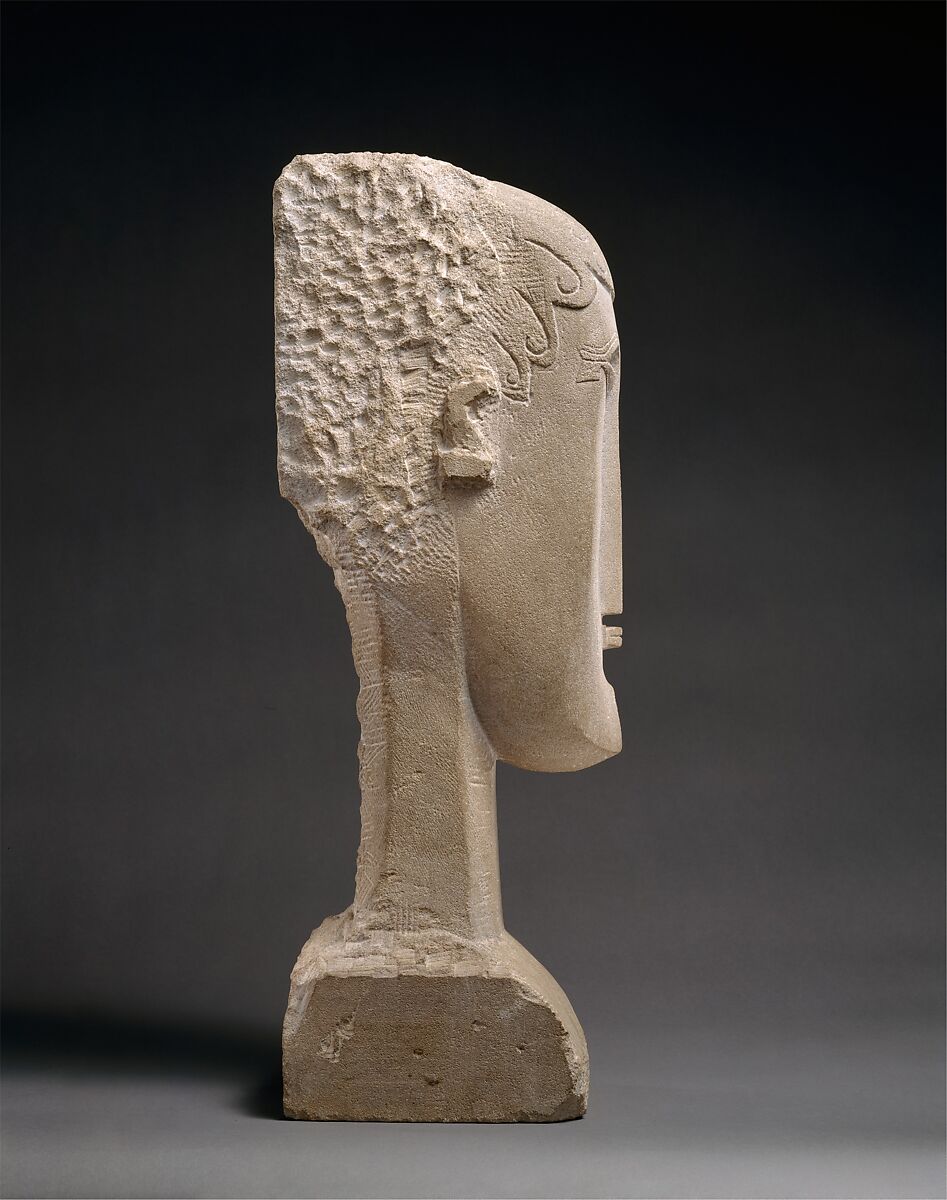 Woman's Head, Amedeo Modigliani (Italian, Livorno 1884–1920 Paris), Limestone