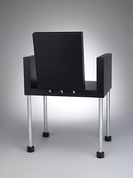 "Miss, Don't You Like Caviar?" Armchair, Ettore Sottsass (Italian (born Austria), Innsbruck 1917–2007 Milan), Wood and chromed steel