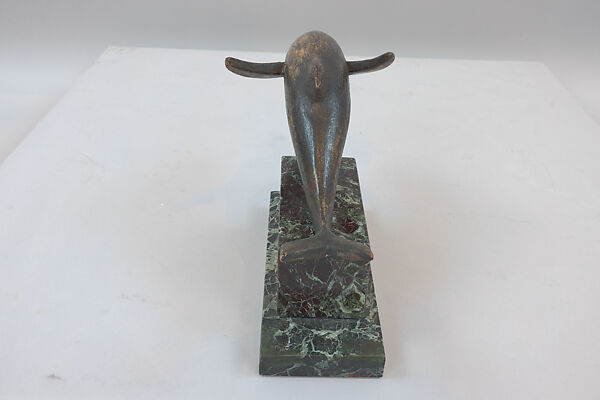 Maquette for Dolphin Fountain, Gaston Lachaise (American (born France) Paris 1882–1935 New York), Wood, painted, gilt