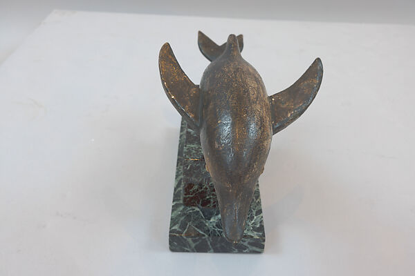 Maquette for Dolphin Fountain, Gaston Lachaise (American (born France) Paris 1882–1935 New York), Wood, painted, gilt