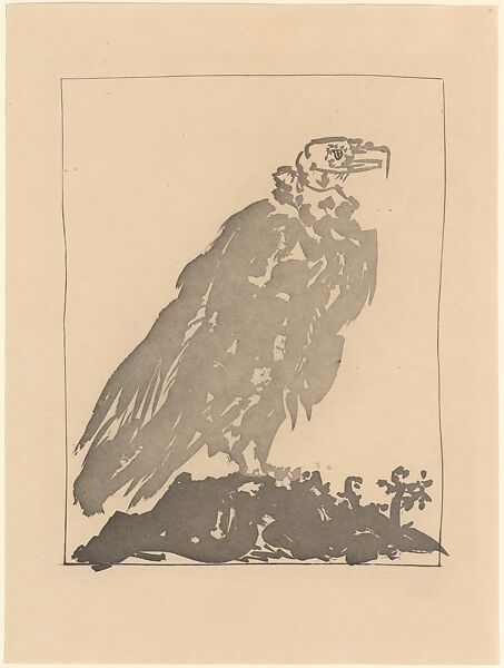 Vulture, from ¦Picasso: Original Etchings for the Texts of Buffon¦, Pablo Picasso (Spanish, Malaga 1881–1973 Mougins, France), Sugar-lift aquatint and drypoint 