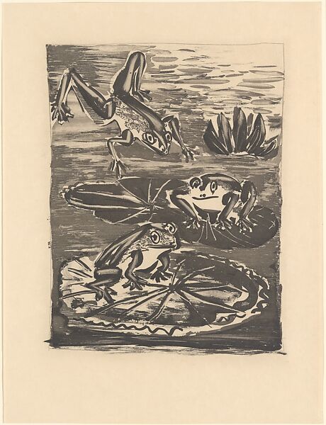 Frogs, from ¦Picasso: Original Etchings for the Texts of Buffon¦, Pablo Picasso (Spanish, Malaga 1881–1973 Mougins, France), Sugar-lift aquatint and drypoint 