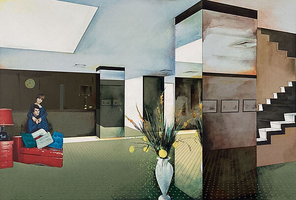 Lobby, Richard Hamilton (British, London 1922–2011 Oxfordshire), Color collotype and screenprint 