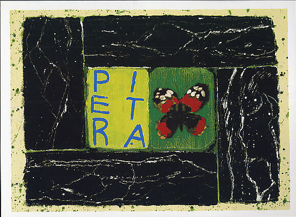 Conjunction, Red Admiral, Pietra, Joe Tilson (British, London 1928–2023 London), Screenprint with woodblock 