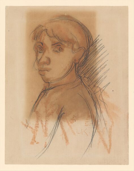 Self-Portrait, Lee Krasner (American, Brooklyn, New York 1908–1984 New York), Oil paint and graphite on paper 