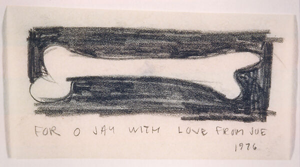 Bone for OJ, Joe Brainard (American, Salem, Arkansas 1942–1994 New York), Graphite on paper 