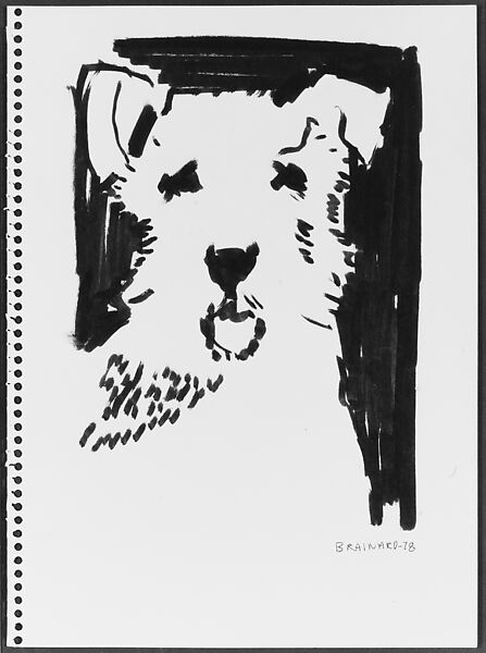 Posty's Pup, Joe Brainard (American, Salem, Arkansas 1942–1994 New York), Black marker on paper 