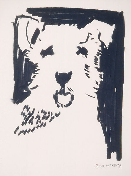 Posty's Pup, Joe Brainard (American, Salem, Arkansas 1942–1994 New York), Black marker on paper 
