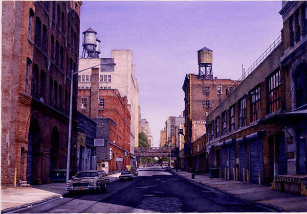 25th Street, Frederick Brosen (American, born 1954), Watercolor and graphite on paper 