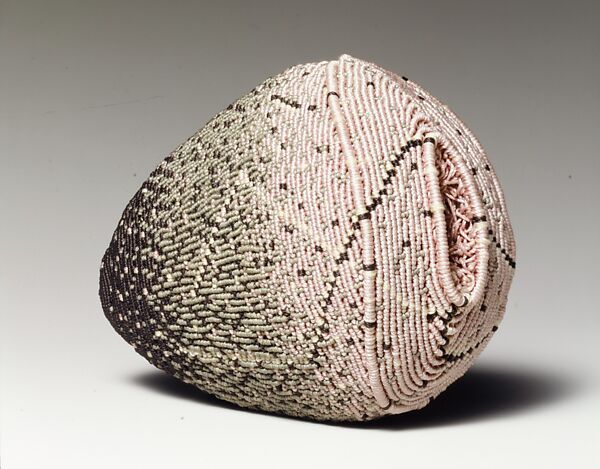 Spring Pouch, Patti Lechman (American, born 1946), Knotted fiber 