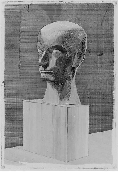 Baudelaire au Socle, Jacques Villon (French, Damville 1875–1963 Puteaux), Etching 