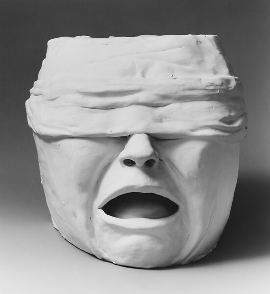 The Blindfold was her Lover, Nancy Fried (American, born 1945), Fired terracotta 
