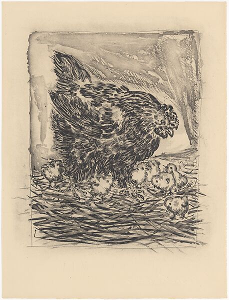 Mother Hen, from ¦Picasso: Original Etchings for the Texts of Buffon¦, Pablo Picasso (Spanish, Malaga 1881–1973 Mougins, France), Etching and aquatint 
