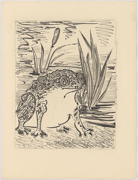 Toad, from ¦Picasso: Original Etchings for the Texts of Buffon¦, Pablo Picasso (Spanish, Malaga 1881–1973 Mougins, France), Sugar-lift aquatint and drypoint 
