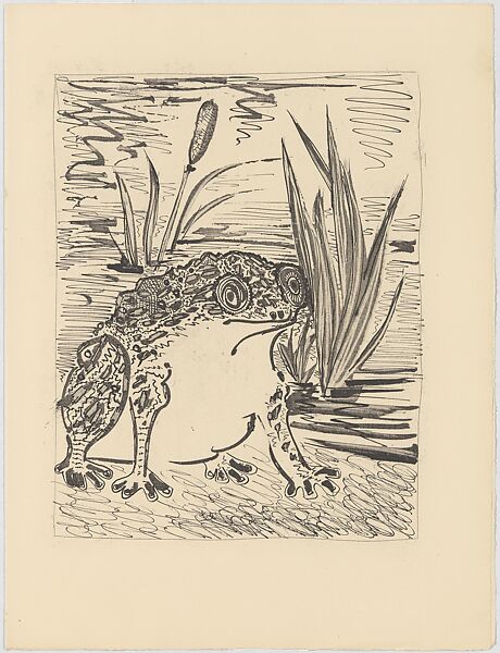 Toad, from ¦Picasso: Original Etchings for the Texts of Buffon¦, Pablo Picasso (Spanish, Malaga 1881–1973 Mougins, France), Lift ground aquatint 