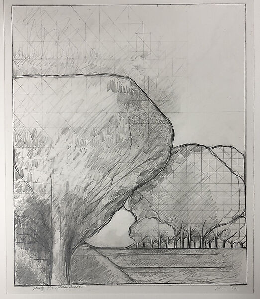 Study for "Reece's Meadow", Jake Berthot (American, Niagara Falls, New York 1939–2014 Accord, New York), Graphite on paper 