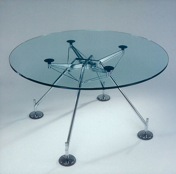 "Nomos" Table, Sir Norman Foster (British, born 1935), Glass, stainless steel, 