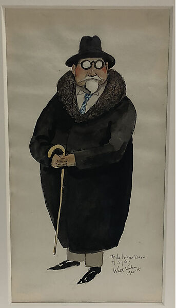 Dikran G. Kelekian, Walt Kuhn (American, New York 1877–1949 White Plains, New York), Black ink, ink wash, watercolor, opaque watercolor, and graphite on paper (recto); pen and black ink and ink wash on paper (verso) 