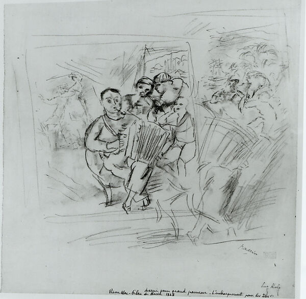 Study for "L'embarquement pour les îles", Jules Pascin (American (born Bulgaria), Vidin 1885–1930 Paris), Graphite on paper 