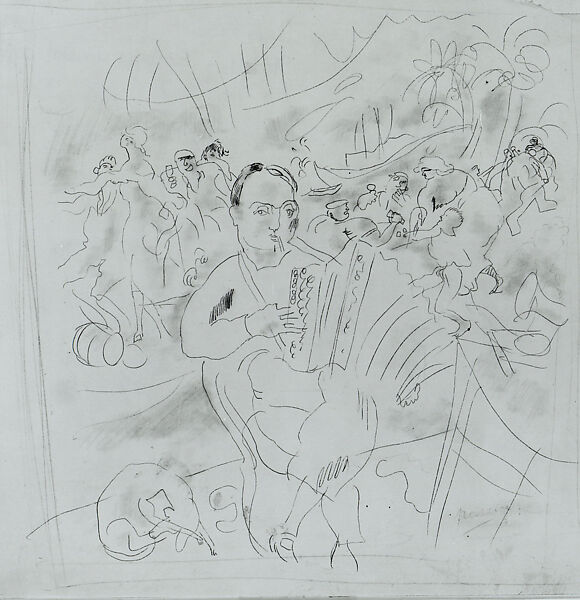 Study for "L'embarquement pour les îles", Jules Pascin (American (born Bulgaria), Vidin 1885–1930 Paris), Graphite on paper 