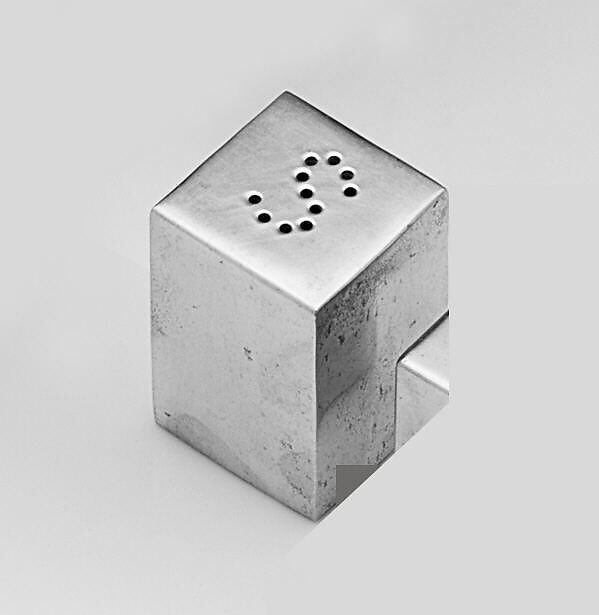 Salt and pepper shakers, Charles Sheeler (American, Philadelphia, Pennsylvania 1883–1965 Dobbs Ferry, New York), Aluminum