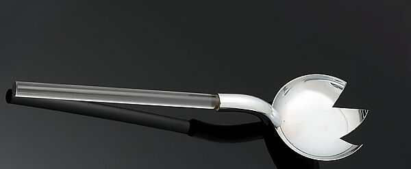 Salad fork, Russel Wright (American, Lebanon, Ohio 1904–1976 New York), Chrome-plated metal and glass 
