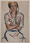 Seated Woman, Maurice Sterne  American, born Latvia, Oil pastel and graphite on paper