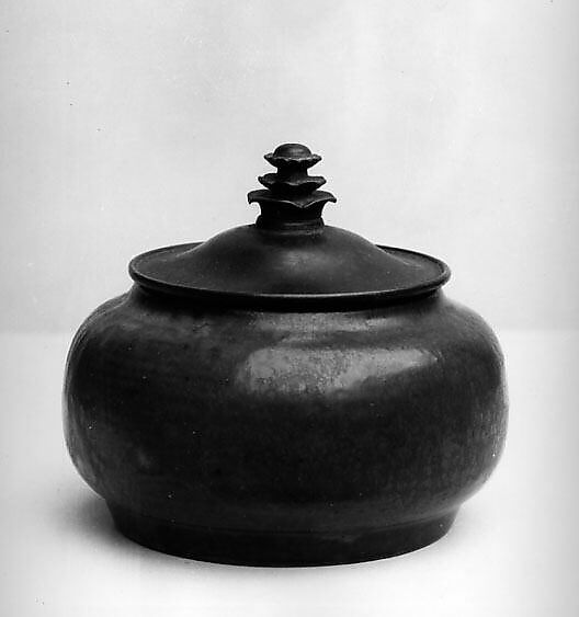 Jar, Patrick Nordström (Danish, 1870–1929), Glazed stoneware, copper alloy 