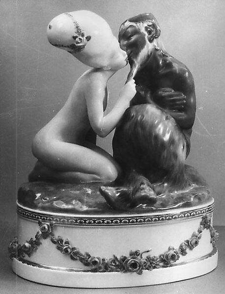 Faun and Nymph, Royal Copenhagen Porcelain Manufactory (Danish, 1775–present), Porcelain, Danish 