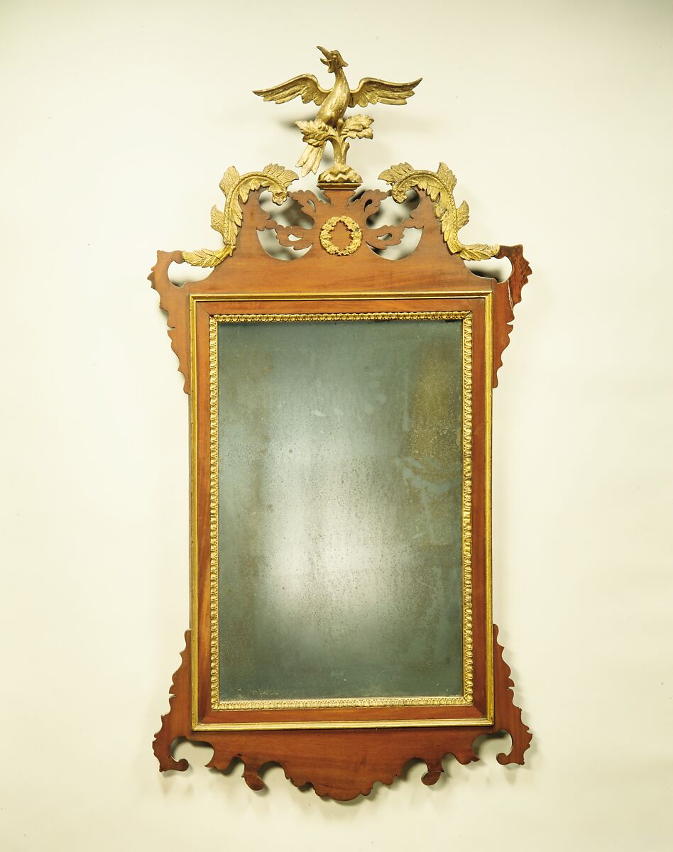 Looking Glass, Stephen Badlam (1751–1815), Mahogany, gilt, American