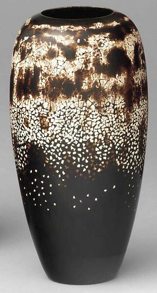 Vase, Jean Dunand (French (born Switzerland), Lancy 1877–1942 Paris), Lacquered metal (probably steel), eggshell 