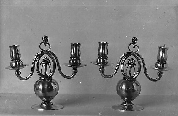 Candelabra, Georg Jensen (Danish, Rådvad 1866–1935 Hellerup), Silver 